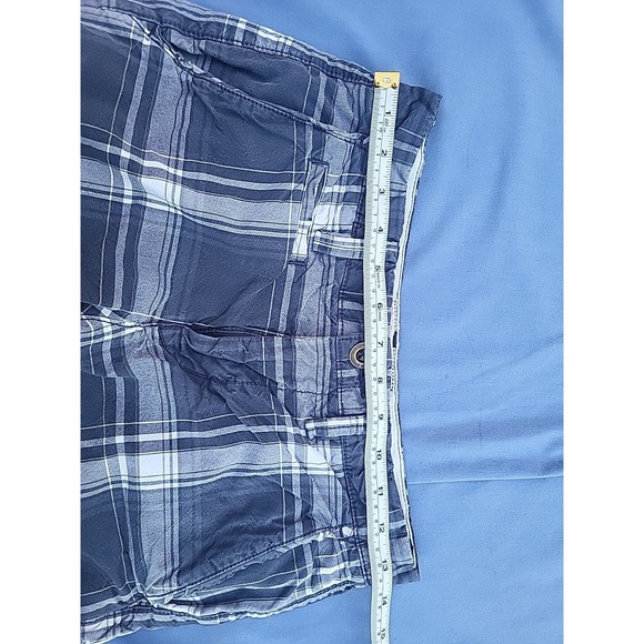 mens‎ american eagle prep fit plaid shorts size 26 gray blue white - Picture 12 of 12
